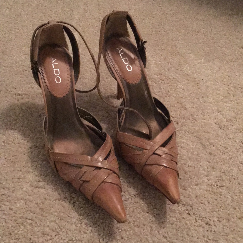 Aldo Women's Tan Strappy Heels